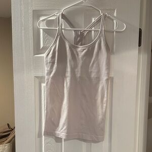 Lululemon White ribbed tank top